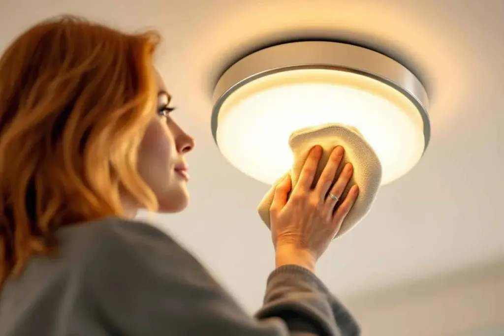 Der Pinsel-Trick: So reinigen Sie Ihre Deckenlampe, ohne die Wohnung mit Staub zu fluten
