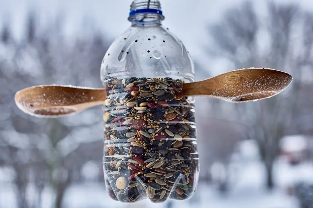 Warum erfahrene Gärtner eine Löffel-Flaschen-Kombination im Winter in ihren Garten hängen