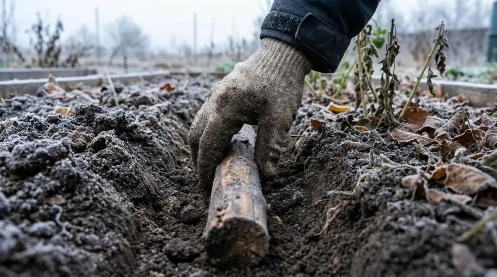 Warum erfahrene Gärtner im Winter unbehandeltes Holz im Boden vergraben