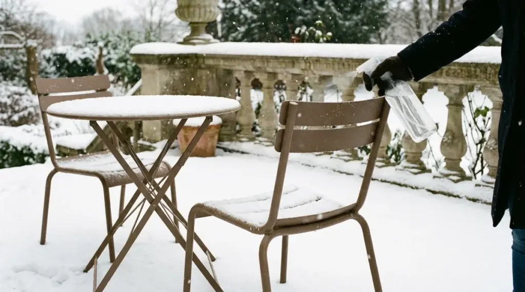 Darum machen erfahrene Gärtner im Januar einen Spray aus Essig und Öl auf ihre Stahlmöbel