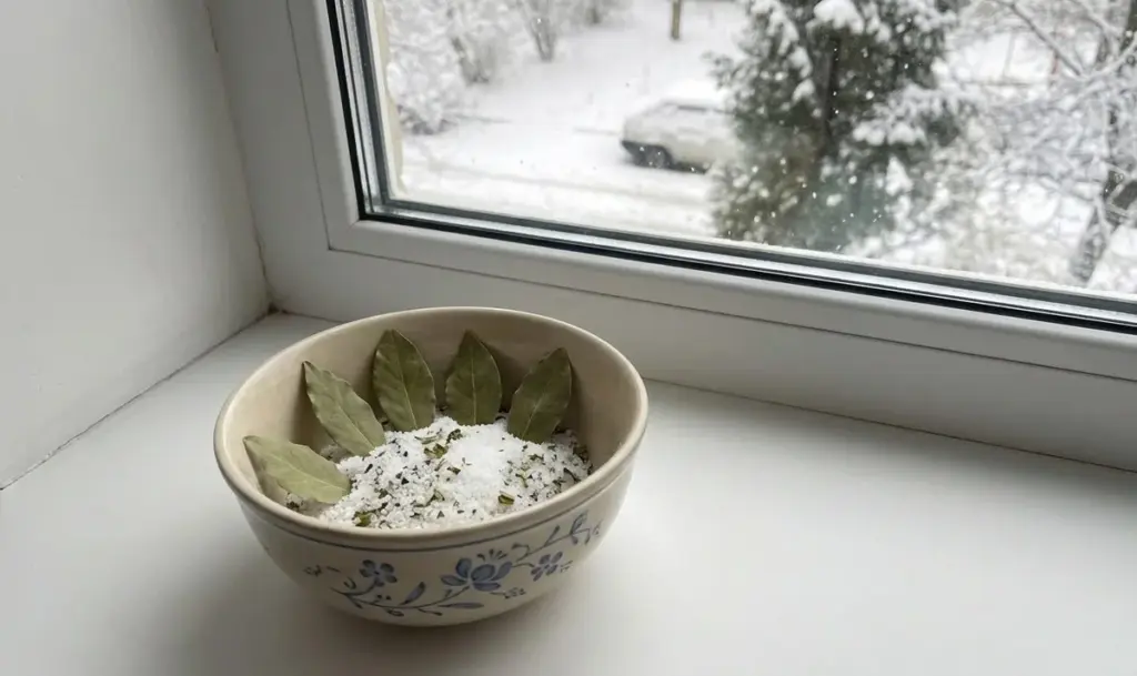 Diese 5 Lorbeerblätter in einem Salzbad retten Ihre Fenster im Winter