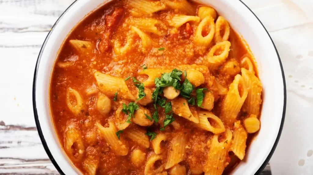 Veganes Lieblingsrezept: Schneller Nudel-Eintopf mit Kichererbsen – Dein Go-to-Meal für stressige Tage