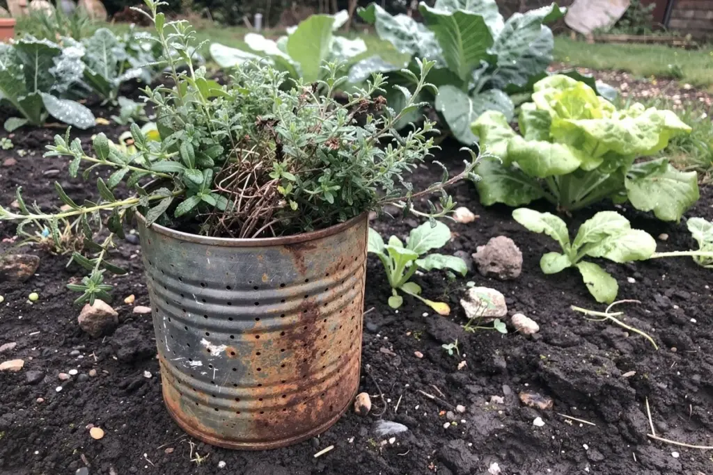 Warum erfahrene Gärtner eine durchlöcherte Dose in ihr Gemüsebeet stellen