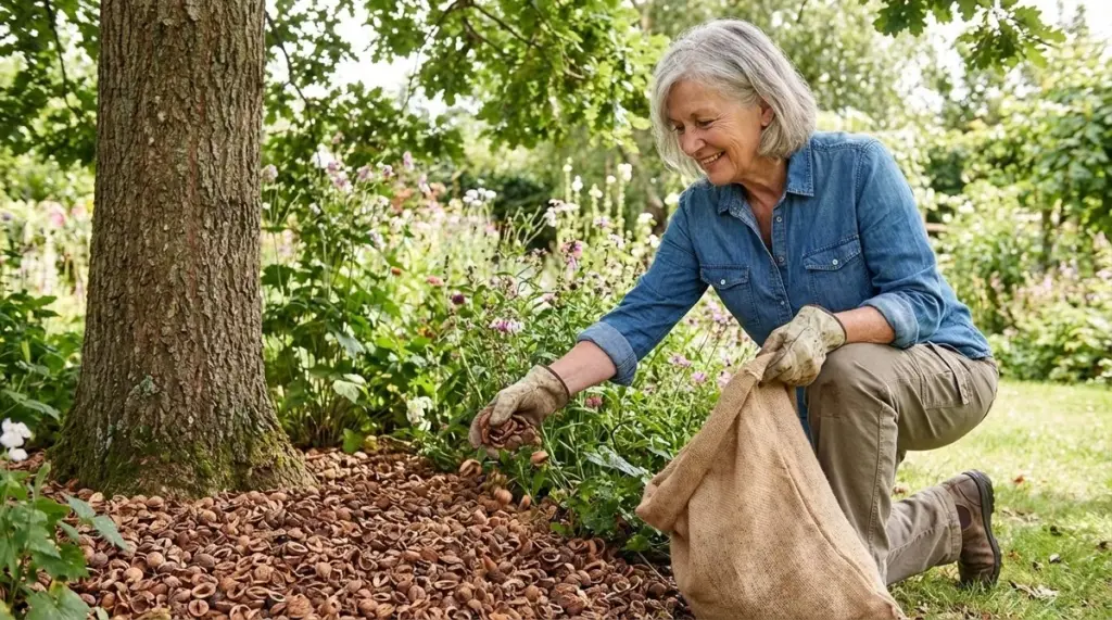 Warum erfahrene Gärtner eine Schicht Walnussschalen unter ihre Rosen legen