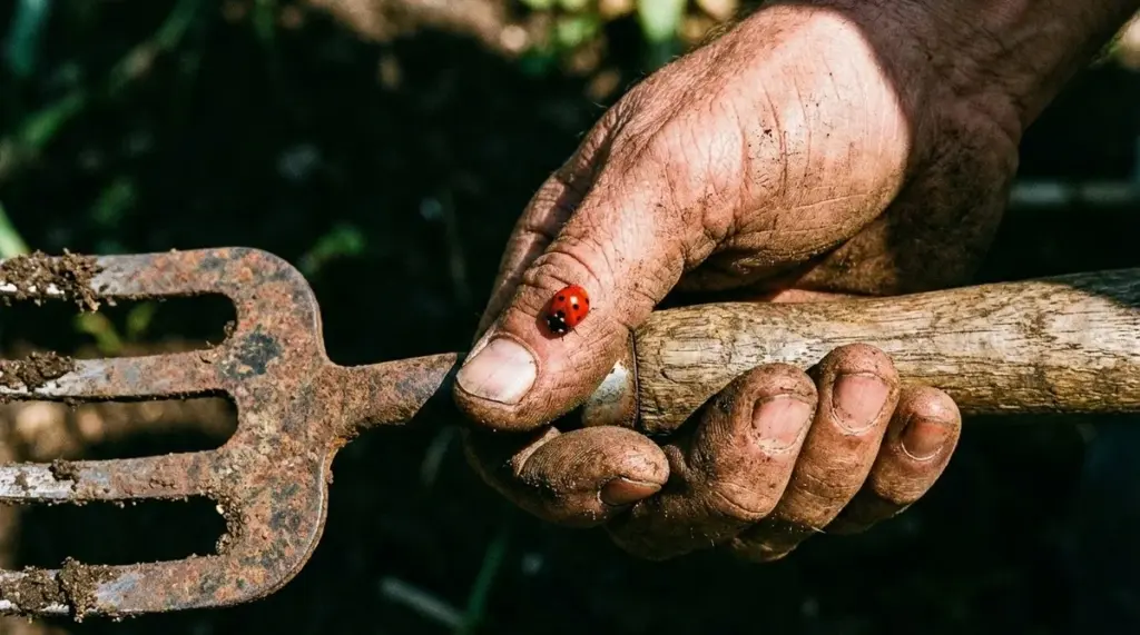 Warum erfahrene Gärtner während des Winters Holzgabeln in ihre Beete stecken