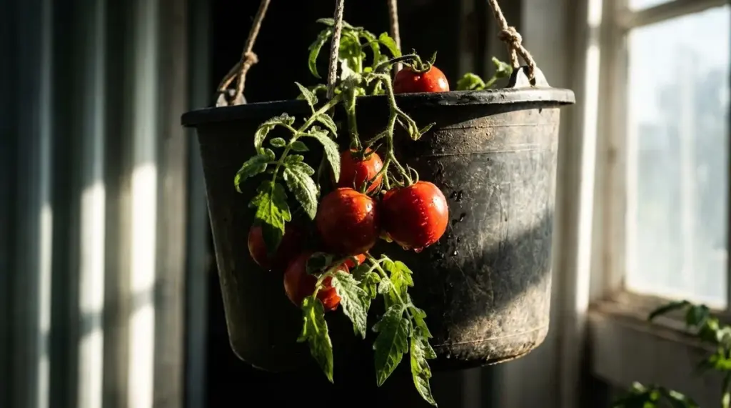Warum erfahrene Gärtner ihre Tomatenkübel schon im Jänner verkehrt herum aufhängen