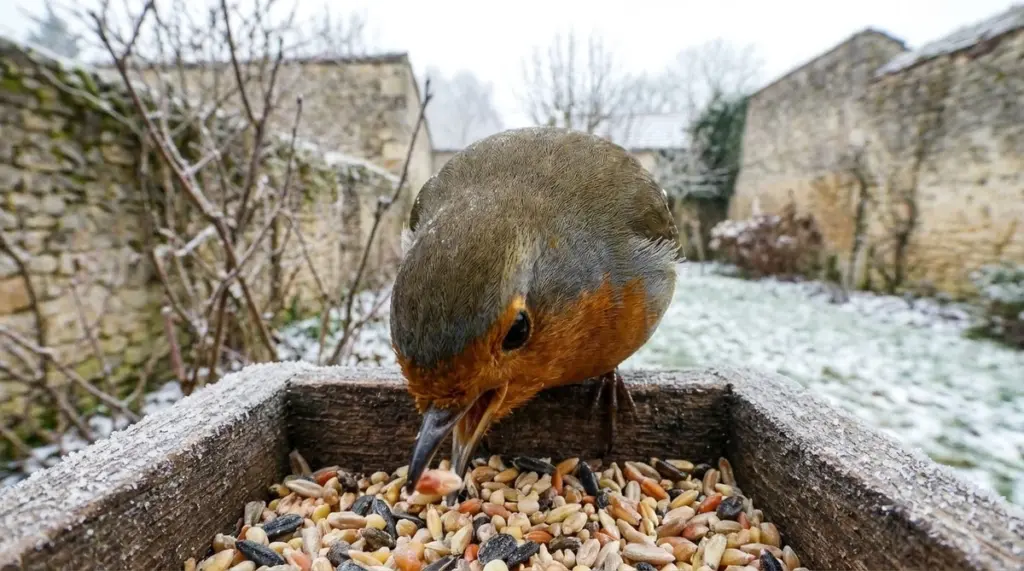 Warum erfahrene Gärtner im Februar Sonnenblumenkerne an ihre Vögel verfüttern