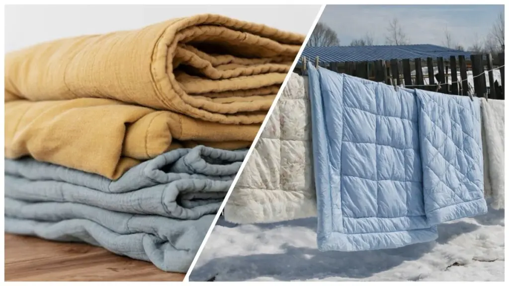 Warum erfahrene Hausfrauen bei -20°C ihre Decken über Nacht nach draußen hängen