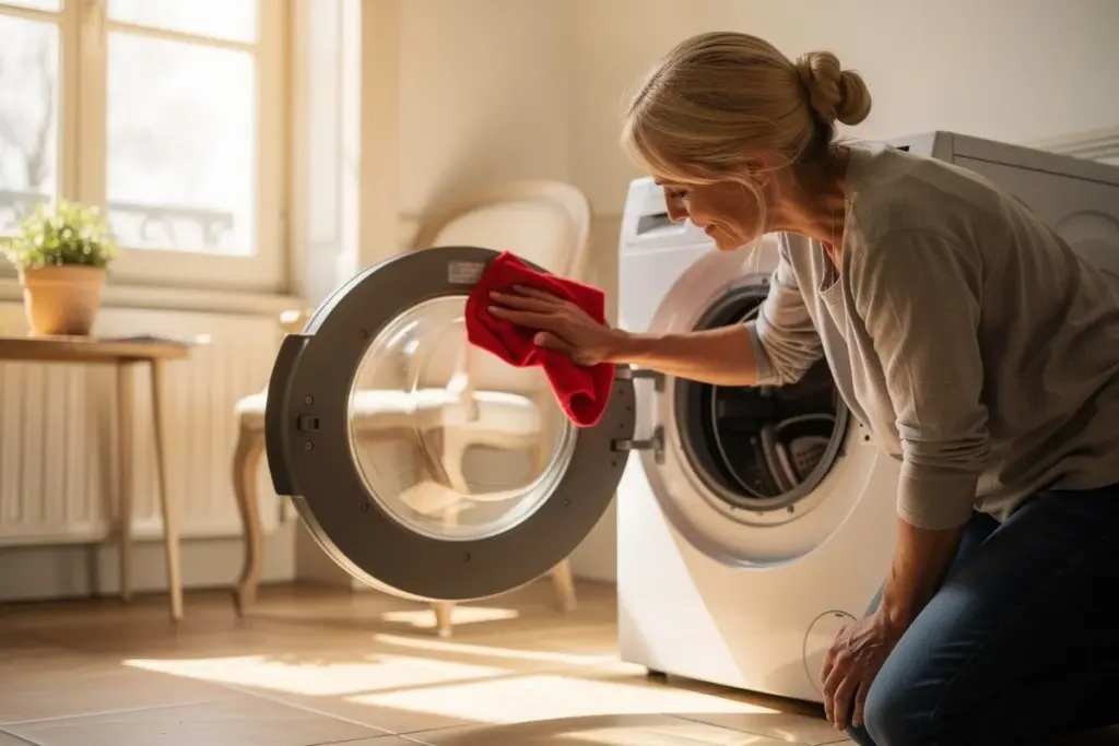 Warum erfahrene Österreicher immer ein Tuch mit Essig in die Dichtung ihrer Waschmaschine legen