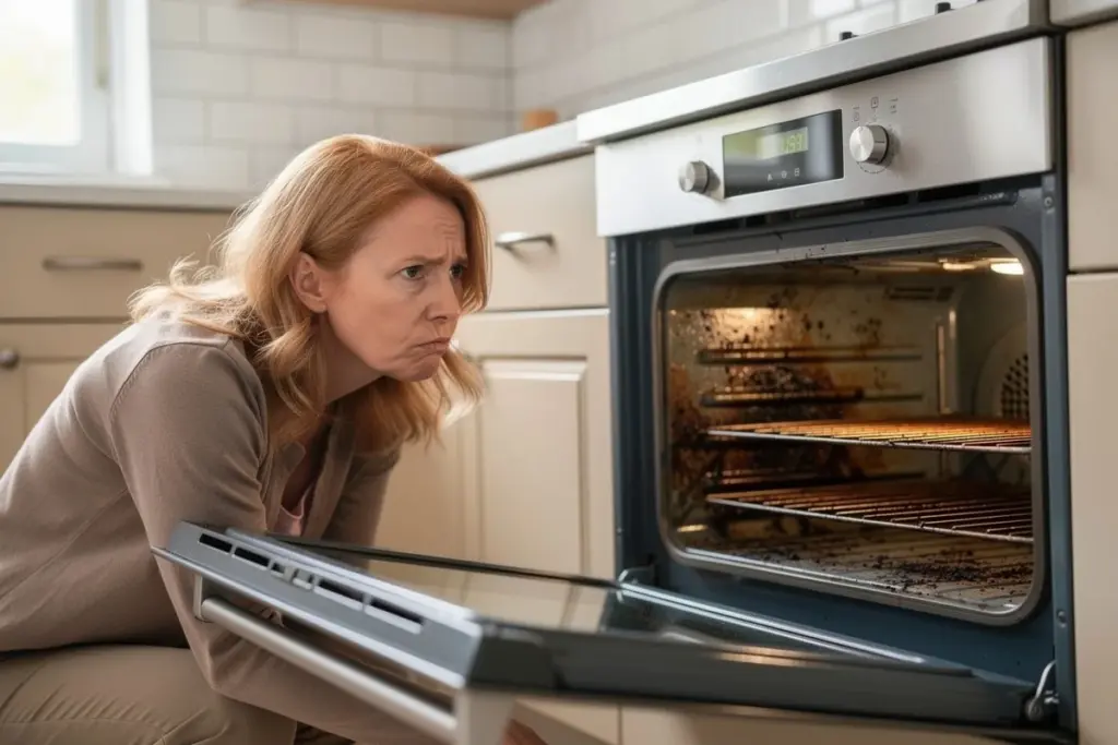 Wegen verklebtem Backofen: Warum Hausfrauen jetzt Frischhaltefolie auf den Reiniger legen