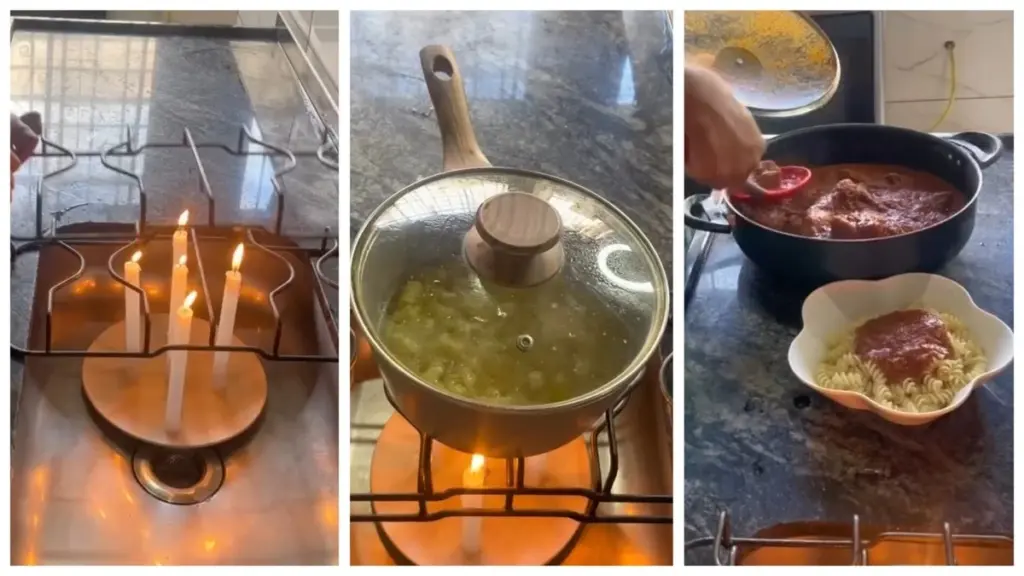 5 Kerzen & ein Backofengitter: So wärmen Sie Speisen und kochen Nudeln, selbst bei 20-stündigen Stromausfällen