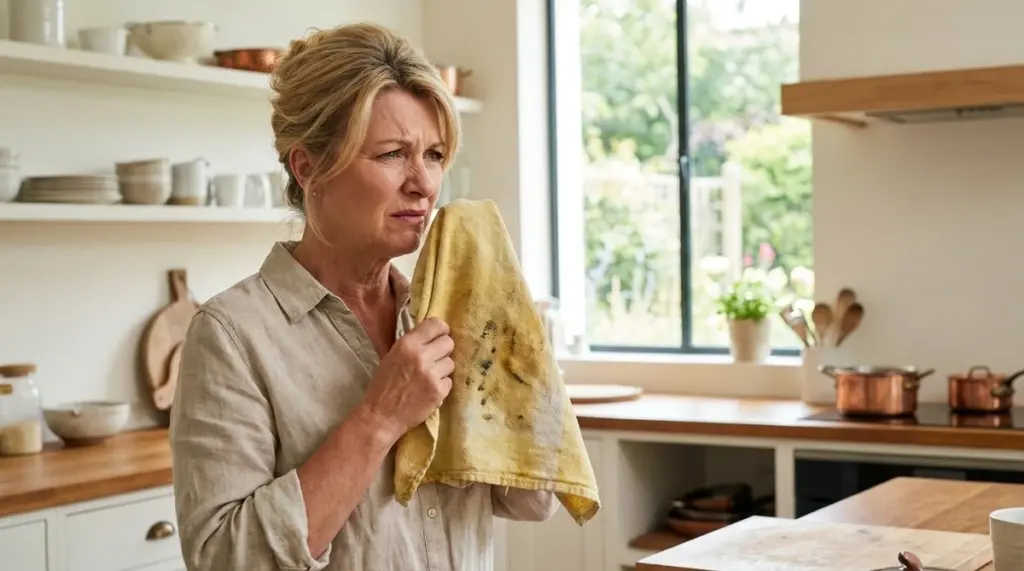 Je regarde mes torchons de cuisine jaunis et graisseux… et je me demande pourquoi personne ne m'a jamais parlé de cette poudre miraculeuse avant !