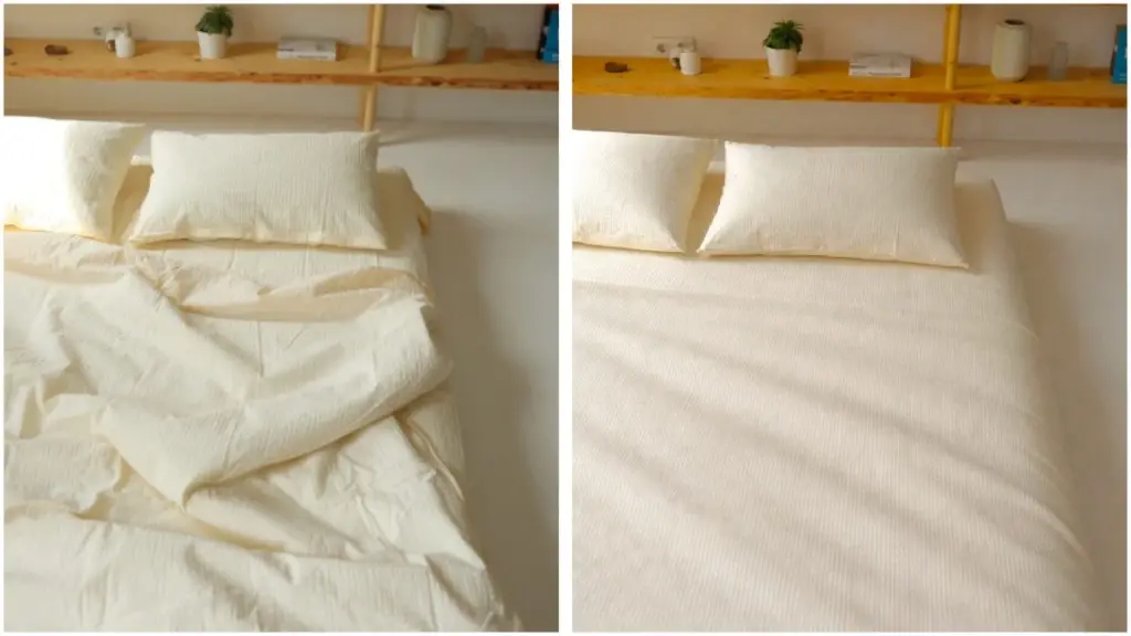 Das Geheimnis faltenfreier Bettwäsche nach dem Trocknen: 1 Löffel auf 5 Liter Wasser