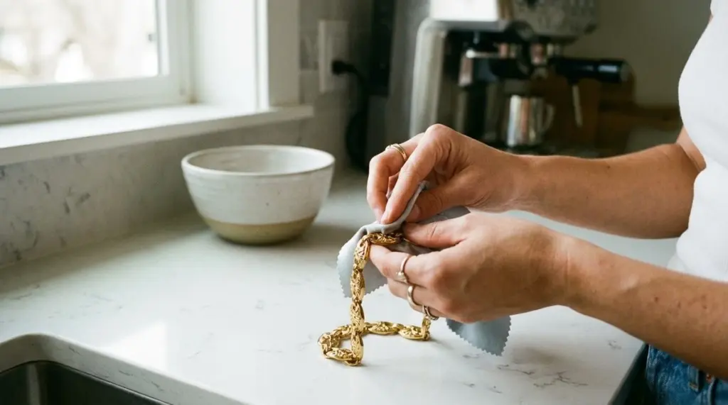Goldrichtig: Vergessene Brot-Methode lässt Schmuck stundenlang strahlen
